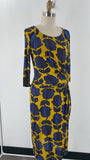 Boden Blue Print Dress, 8 Long