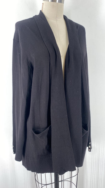 89th & Madison Black Cardigan, 1X