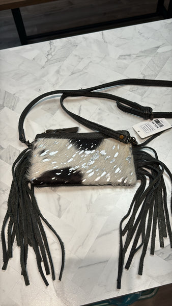 American Darling Leather Fringe Crossbody, 8.5"x4.5"