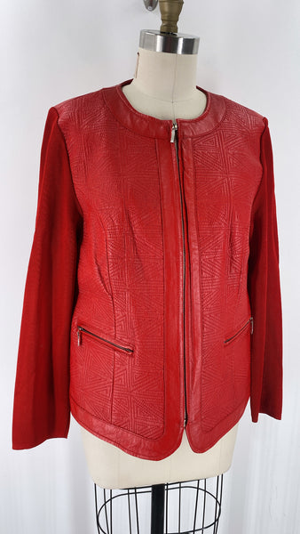 Nygard Red Leather Jacket, L