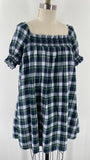 American Eagle Green Plaid Pocket Dress, M