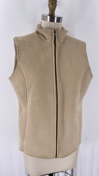 Lands End Tan Vest, M