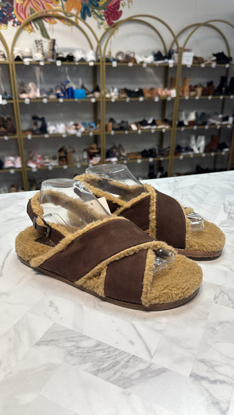 Seychelles No Such Thing Faux Fur Slingback Sandals, 8