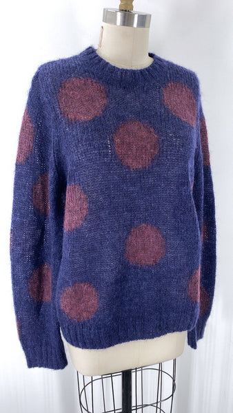 AG Adriano Goldschmied Navy/Burgundy Sweater, L