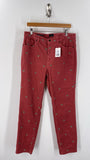 Talbots Corduroy Straight Leg with Mallard Duck Embroidery Jeans, 12