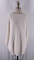 Allison Brittney White/Ivory Chenille Tunic Sweater, L