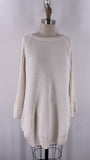 Allison Brittney White/Ivory Chenille Tunic Sweater, L