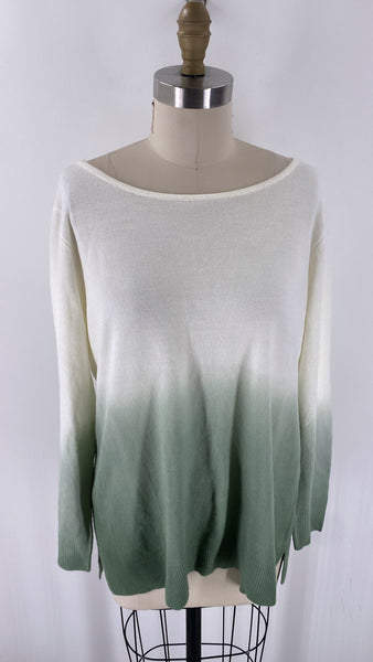 New Linda Anderson Green Ombre Sweater, L