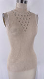 Carmen Marc Valvo Gold Sweater Top, L