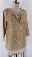 Nue Options Gold Sequin Sweater, M