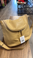 Maxx New York Tan Leather Crossbody Bag, 11"x11"