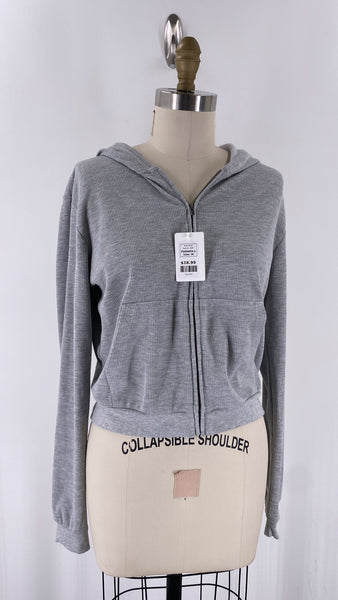 Fabletics Gray Hoodie Jacket, M