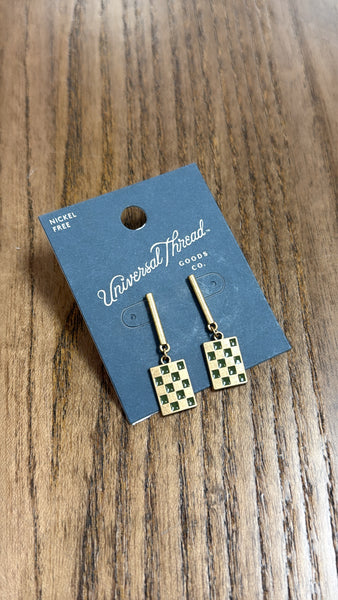 New Universal Thread Gold/Green Earrings