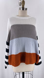 Stripe Oversized Sweater, M