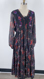 Reba Black Print Dress, L
