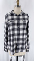 Lucky Brand Plaid Button Front Top, M