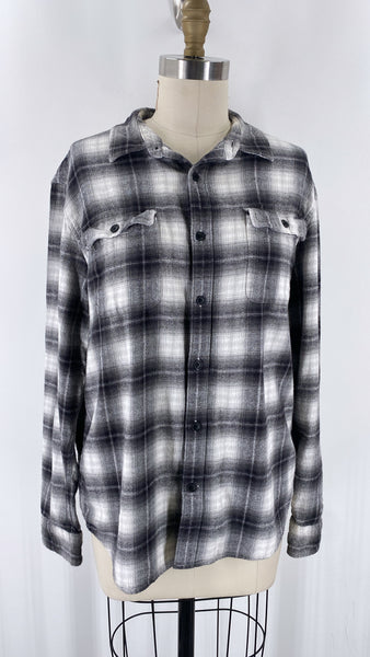 Lucky Brand Plaid Button Front Top, M