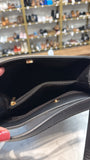 New Aota Black Croc Embossed Faux Leather Crossbody Bag, 8"x8"
