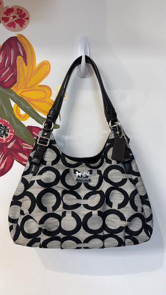 Coach Black Style 17020 Shoulder Bag, 14"x9"