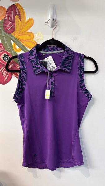 New Adidas Purple UPF 50 Top, XS
