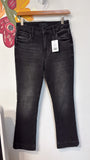 Kut from the Kloth Black Kelsey Ankle Flare Jeans, 0