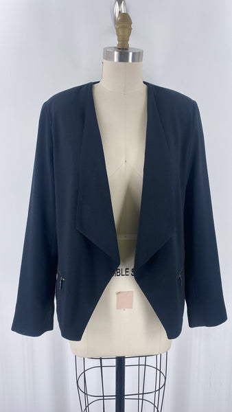 Gloria Vanderbilt Black Blazer Jacket, 10