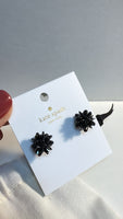 New Kate Spade Hematite Flying Colors Black Rock Candy Cluster Stud Earrings