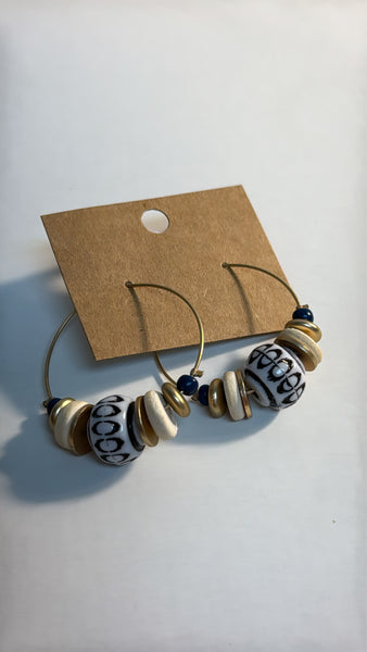 Gold/Blue Earrings