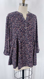 Cocomo Blue Floral Top, 1X
