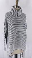 Chico's Gray Stripe Zenergy Sweater, L