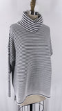 Chico's Gray Stripe Zenergy Sweater, L