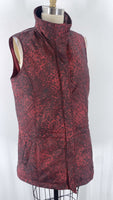 Coldwater Creek Red Zip Front Pocket Vest, M