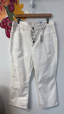 New Style & Co Winter White Corduroy Mid Rise Jeans, 16