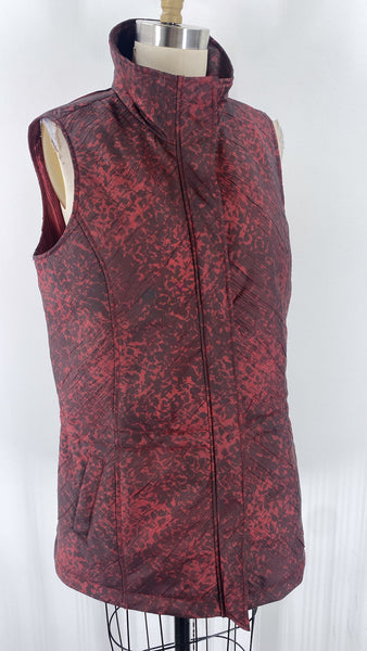Coldwater Creek Red Zip Front Pocket Vest, M