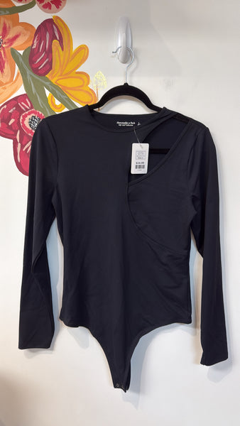 Abercrombie & Fitch Black Bodysuit, L
