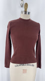 New Lascana Brown Ribbed Fitted Sweater, 10