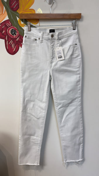 J. Crew White Stovepipe Jeans, 24 (00)