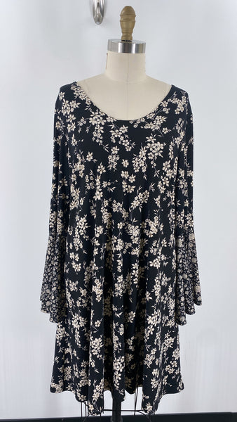 Karen Kane Black Print Dress, XL