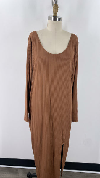 New Fashion Nova Chocolate Find Me Later Midi Dress, 3X
