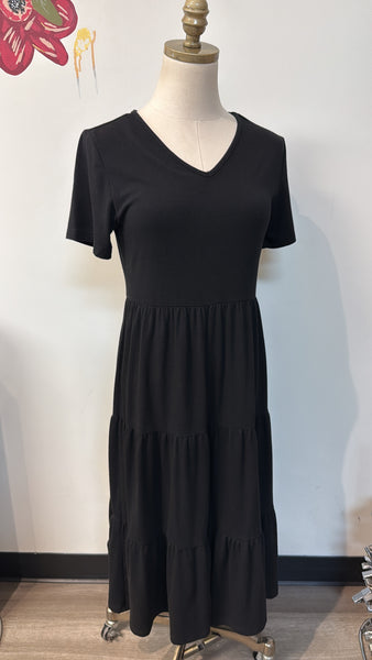 Berydress Black Tiered Dress, S