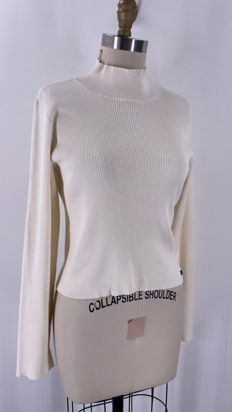Calvin Klein Ivory Mock Neck Sweater, XL