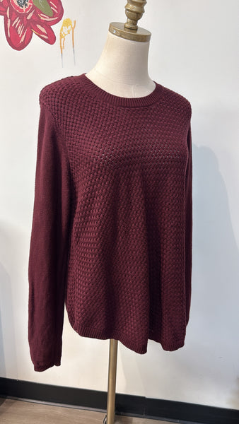 Lety & Me Burgundy Sweater, L