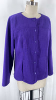 Chico's Purple Snap Front Jacket, L