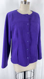 Chico's Purple Snap Front Jacket, L