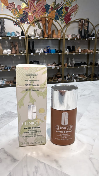 New Clinique CN116 Spice Even Better Makeup Broad Spectrum SPF 15 Foundation, 1oz