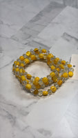 Set of 4 Yellow Stretch Bracelets