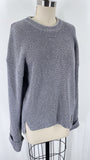 New Joie Silver Metallic Cashmere/Wool Blend Sweater, L