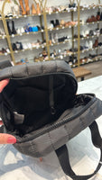 Reebok Black Quilted Mini Backpack, 10"x9"