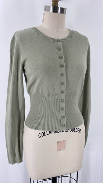 American Eagle Green Cardigan, M