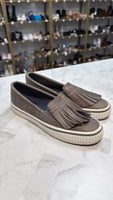 Sperry Gray Leather Loafers, 6